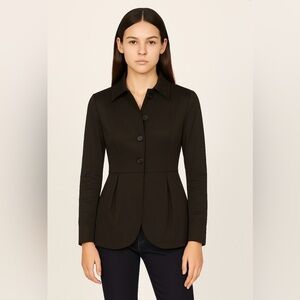 Sandro Studio Black Pleated Jacket M